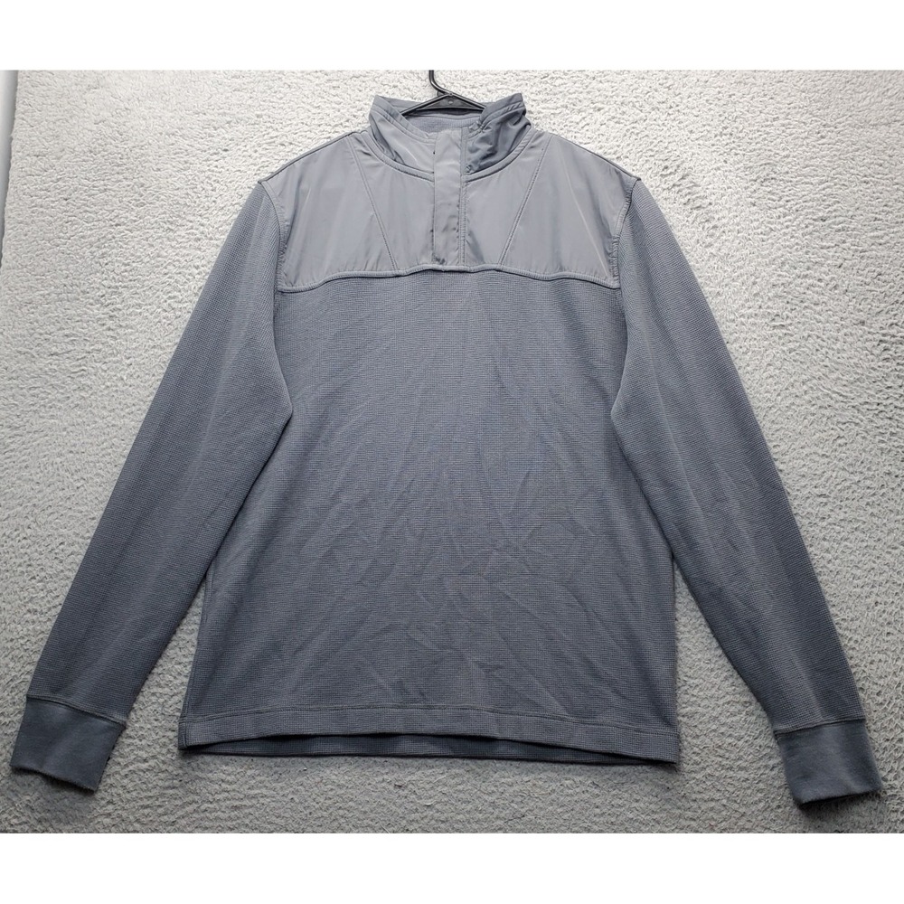 Banana Republic Golf Sweatshirt Men Large Gray Performance Raglan Sleeve 1/4 Zip